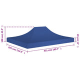 Party Tent Roof 4.5x3 m Blue 270 g/m 315363