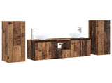 Bathroom Furniture Set 5 pcs Old Wood 33 x 34.5 x 100 cm 3405991