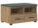 Hall Bench with Cushion with Drawer Artisan Oak 60 x 38 x 46 cm 891455
