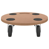 Dolly Trolleys 6 pcs Round Engineered Wood 154888
