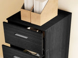 Four-Drawer Lockable Filing Cabinet - Black Wood Effect T3398P425000