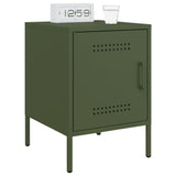 Bedside Cabinet Olive Green 36x39x50.5 cm Steel 842918
