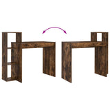 Desk with Shelf Smoked Oak 100 x 40 x 90 cm Engineered Wood 869318