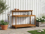 Outdoor Potting Bench 111.5 x 48.5 x 107 cm Solid Acacia Wood 903086
