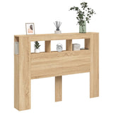 LED Headboard Sonoma Oak 140x18,5x103,5 cm Engineered Wood 837346