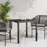 Garden Table Black 80 x 80 x 73 cm Metal 42010312