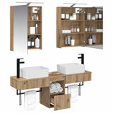 Bathroom Cabinet Set 5 pcs Artisan Oak Engineered Wood 3406318