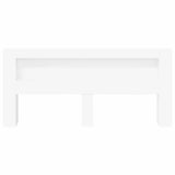 Headboard Cabinet with Storage White Engineered Wood 8001291