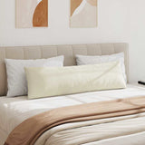 Sofa Pillows 2 pcs Cream 145 x 40 cm Corduroy Fabric 42013851