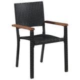 Dining Set Black and brown 3068764