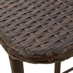 ZNTS Folding Garden Table Brown 90x51x75 cm Poly Rattan 4108255