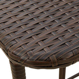 Folding Garden Table Brown 90x51x75 cm Poly Rattan 4108255