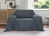Throw Blankets 6 pcs Dark Grey 210 x 140 cm Fleece 42017143