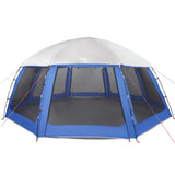 ZNTS Pool Tent with Removable Fly & Mesh Walls Azure Blue 612x612 cm 4100637