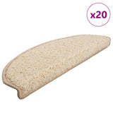 Stair Mats 20 pcs 65x21x4 cm Cream Half Round Large 3365849