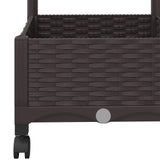 Garden Planter with Trellis&Wheels Brown 80 x 40 x 131.5 cm PP 3422964