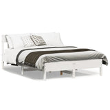 Bed Frame without Mattress White 160x200 cm Solid Wood Pine 3216207
