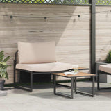 Garden Sofa Set 2 pcs Taupe Steel 42004142