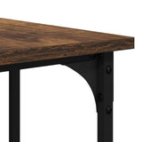 Desk Smoked Oak 139x139x75 cm Engineered Wood 837594