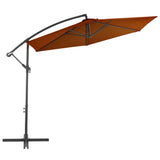 Cantilever Garden Parasol Terracotta Polyester, Metal Large 313755