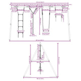 Outdoor Swing Set with Swing. Trapeze. Ladder. Disc Swing 3283614