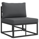 Outdoor Furniture 3 Piece Black and Anthracite Metal 42008025
