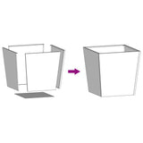 Garden Planters Anthracite 2 pcs 50x50x50 cm Steel 851071