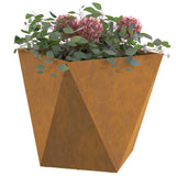 Planter 2 pcs Rusty 40 x 40 x 40 cm Weathering Steel 883835