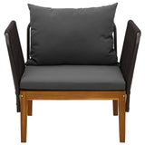 Garden Chair with Cushions Solid Acacia Wood & Rope Natural 42022074