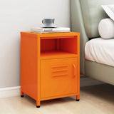 Nightstand Orange 35x35x51 cm Steel 336219