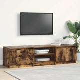 TV Cabinet Smoked Oak 140x40x35.5 cm Engineered Wood 815357
