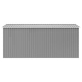 Garden Shed 257x392x181 cm Metal Grey 143345