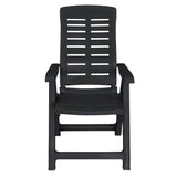 11 Piece Outdoor Dining Set Plastic Anthracite 276182