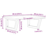 Basin Shelf Wall Mounted Steel and Solid Wood Oak 3302594
