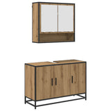 Bathroom Furniture Set 2 pcs Artisan Oak Engineered Wood 3402388