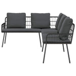 Garden Sofa Set 2 pcs Black Poly Rattan 3328648
