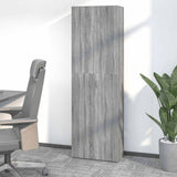 Office Cabinet Grey Sonoma 60x32x190 cm Engineered Wood 815280
