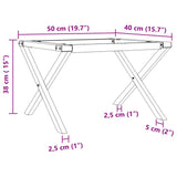 Coffee Table Legs X-Frame 50x40x38 cm Steel 357894