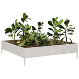 ZNTS Garden Raised Bed 100x100x26 cm Stainless Steel 851021