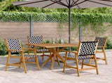 5 Piece Garden Dining Set Solid Wood Acacia 3283576