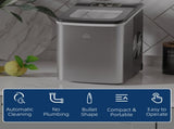 Ice Machine Countertop, 9 Ice Cubes in 8 Mins, 12KG in 24Hrs, Self-Cleaning Portable Ice Cube T3398P344631
