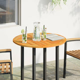 Table Top 80x2.2 cm Round Solid Wood Acacia 4004250
