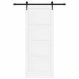 Sliding Door ORKDAL 83 x 211 cm Engineered Wood White and Black 3450306