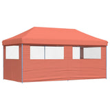 ZNTS Foldable Party Tent Pop-Up with 3 Sidewalls Terracotta 4004949