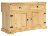 Kitchen Trolley 2 pcs Honey Wax 112 x 70 x 91.5 cm Solid-Pine 3425384
