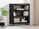 Book Cabinet Black Oak 80 x 30 x 121 cm Engineered Wood 886414