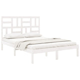 Bed Frame without Mattress White Solid Wood 140x200 cm 3105951