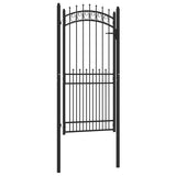 Fence Gate with Spikes EMMEN 100 x 200 cm Powder-coated steel 146392