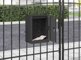 Mailbox with Storage with Door Black 30 x 20 x 55 cm Steel 874947