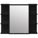 Bathroom Furniture Set with Door 4 pcs Black 30 x 30 x 179.5 cm 3333047